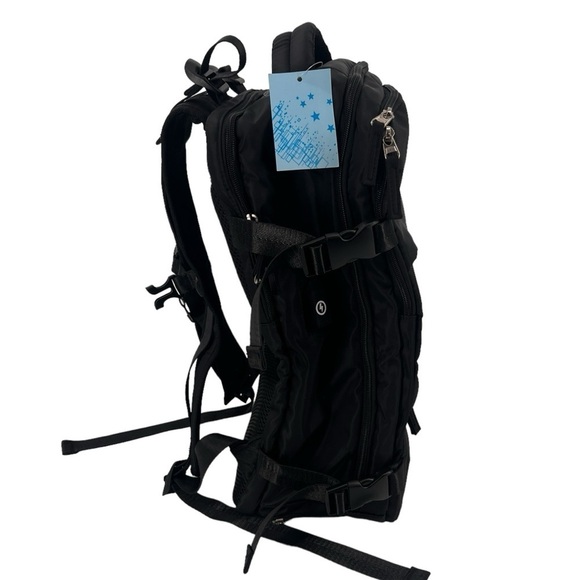 NWT Black Multi Pocket Travel Work School Backpack - Picture 6 of 10